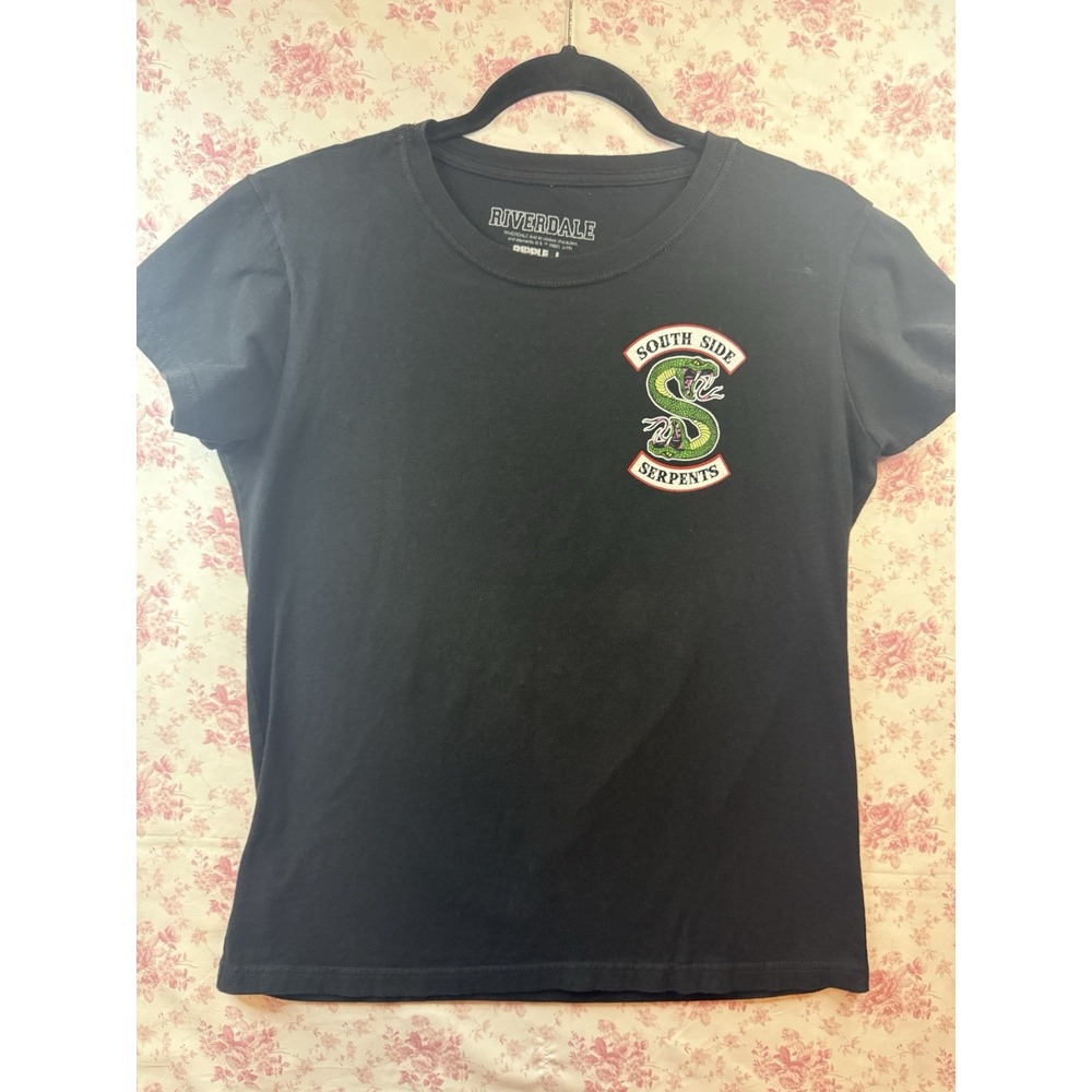 Riverdale South Side Serpents Women's T-Shirt Size L Black Snake Graphic